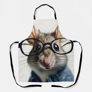 Field mouse Wearing Glasses Apron