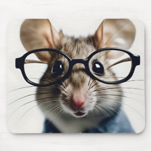 Field mouse Wearing Glasses Mat