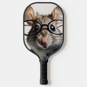 Field mouse Wearing Glasses Pickleball Paddle