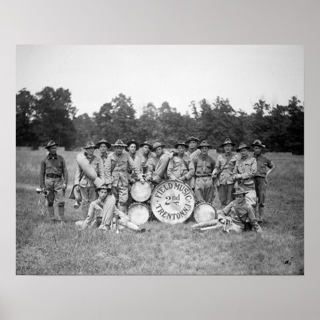 Field Music Band, 1925. Vintage Photo Poster (Front)