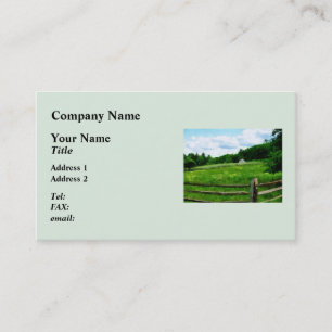 Field Near Weathered Barn Business Card
