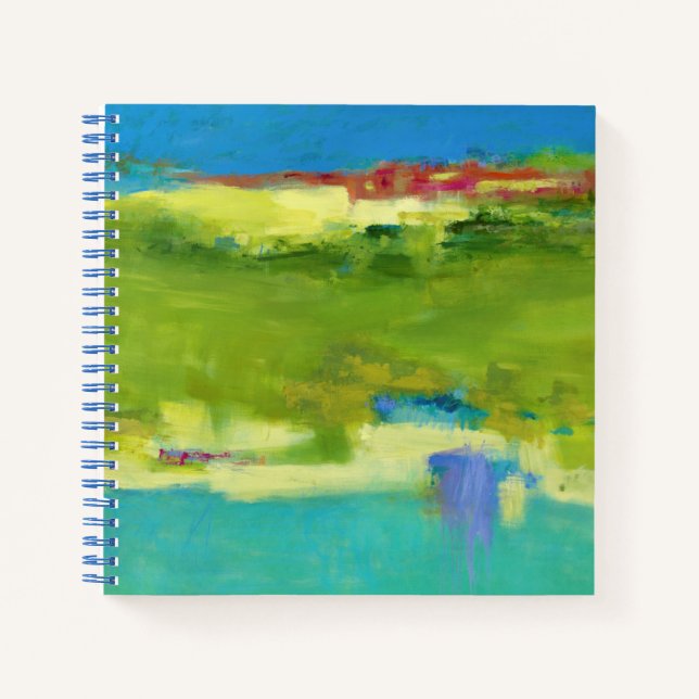 Field Notes - Abstract Green Art Notebook (Front)