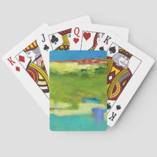 Field Notes - Abstract Green Art Playing Cards