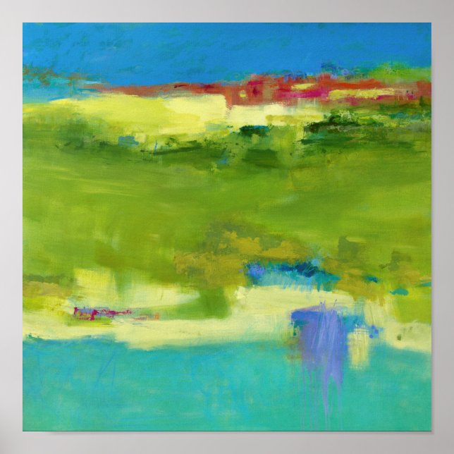 Field Notes - Abstract Green Art Poster (Front)