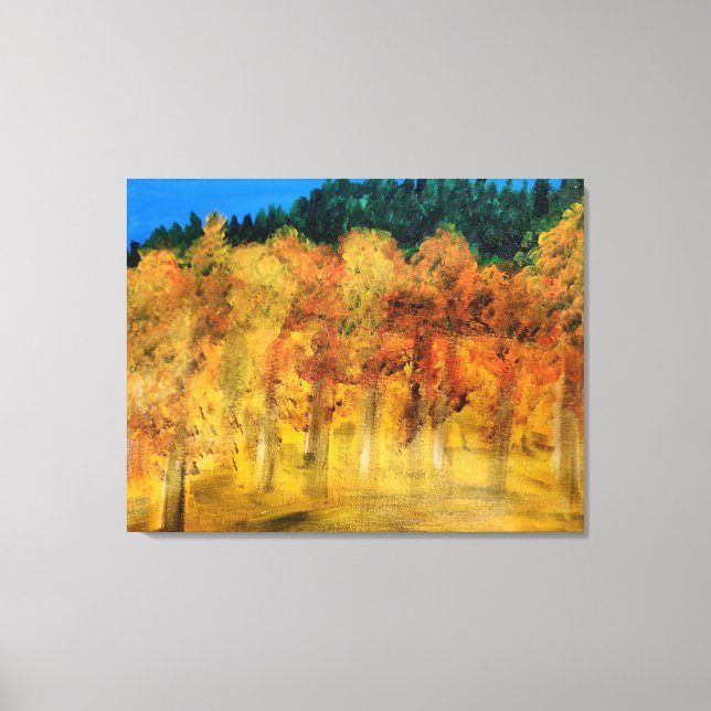 Field of Aspens Canvas Print (Front)