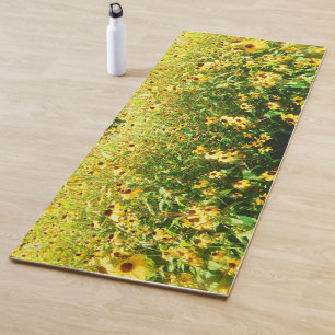 FIELD OF BLACK EYED SUSAN FLOWER'S YOGA MAT