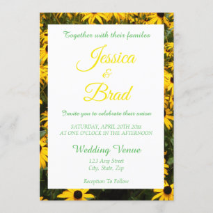 Field of Black Eyed Susans Wedding Invitation