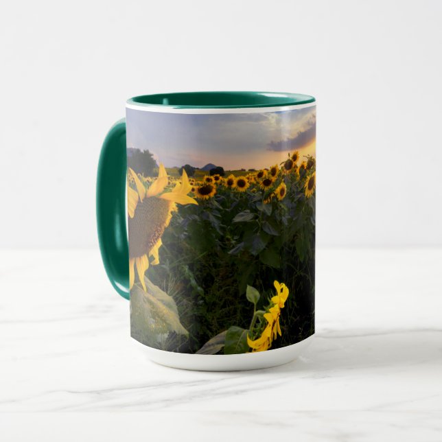 Field of Blooming Sunflowers Mug (Front Left)