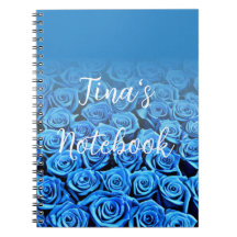 Field Of Blue Roses Notebook