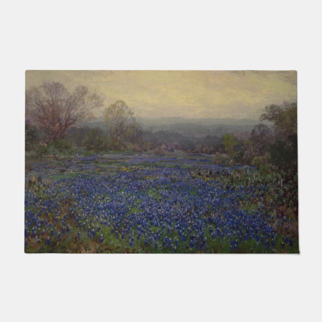 Field of Bluebonnet Flowers (Rural Landscape) Doormat (Front)