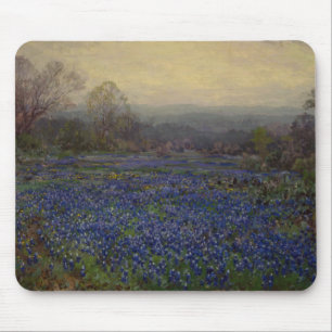 Field of Bluebonnet Flowers (Rural Landscape) Mouse Mat