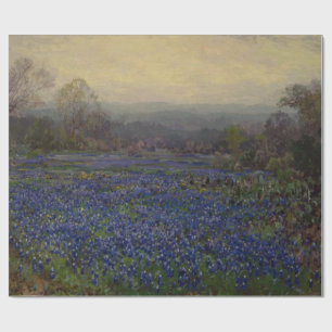 Field of Bluebonnet Flowers (Rural Landscape) Wrapping Paper