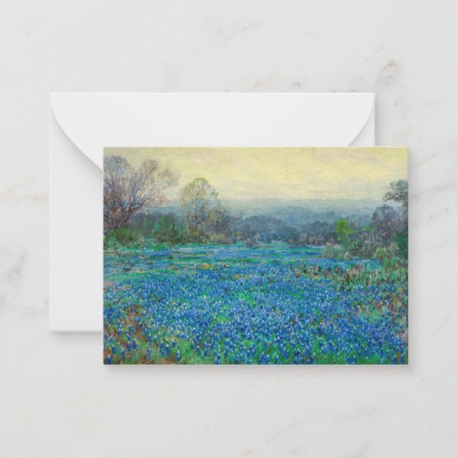 Field of Bluebonnets, 1918-1920 by Julian Onderdon Card (Front)