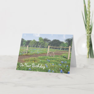 Field of Bluebonnets Birthday Card