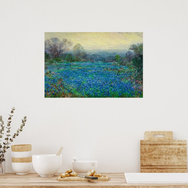 Field of Bluebonnets by Julian Onderdon Poster (Kitchen)