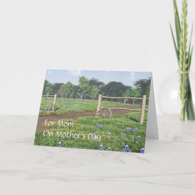 Field of Bluebonnets - Mother's Day Card (Front)
