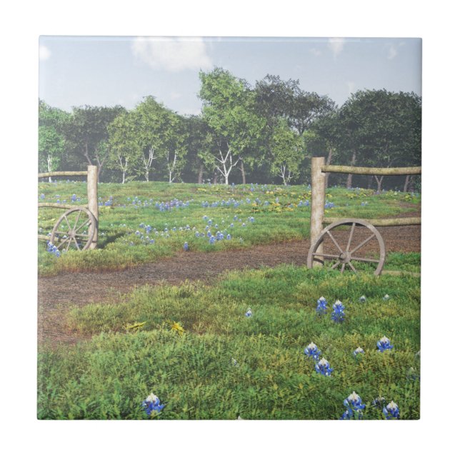 Field of Bluebonnets Tile (Front)