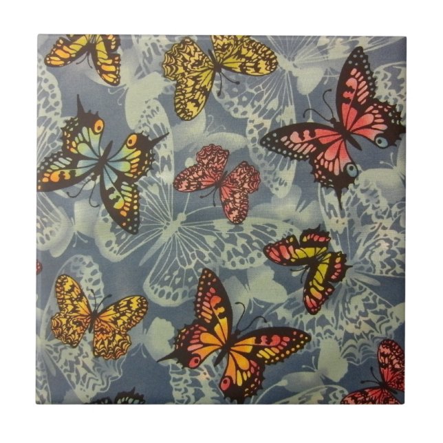Field of Butterflies Tile (Front)