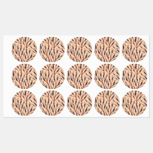 Field of Cat Tails against a Peach Background