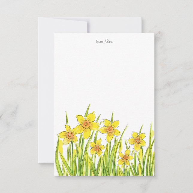 Field of Daffodils Card (Front)