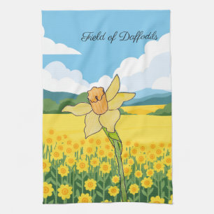 Field of Daffodils Tea Towel