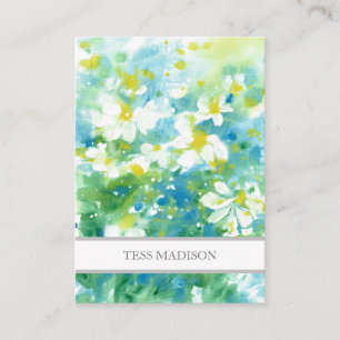 Field of Daisies Abstract Business Card