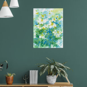 'Field of Daisies' Abstract Poster