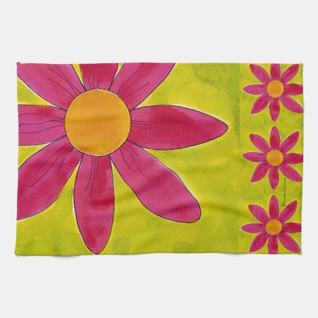 Field of Daisies - American MoJo Kitchen Towel (Horizontal)
