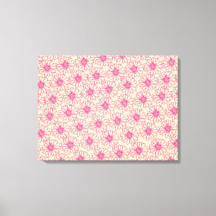Field of Daisies Canvas Print, Magenta Print