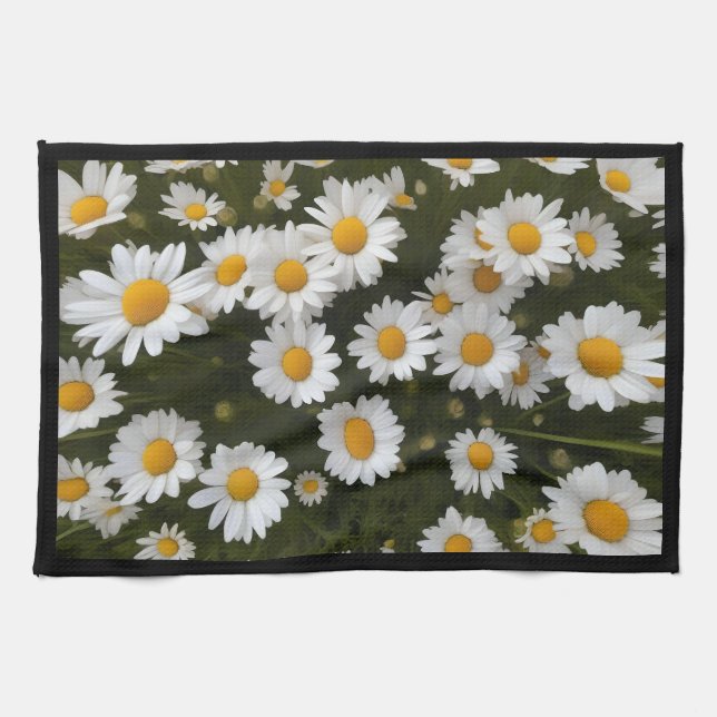 Field of Daisies Dish Towel (Horizontal)