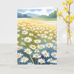 Field of Daisies Flower Meadow Floral Card