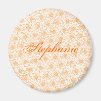 Field of Daisies Magnet, Orange Flowers