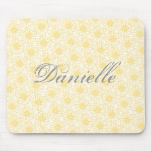 Field of Daisies Mousepad, Yellow Flowers Mouse Mat