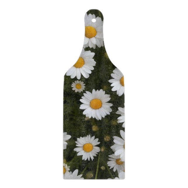 Field of Daisies Paddle Cutting Board (Front)