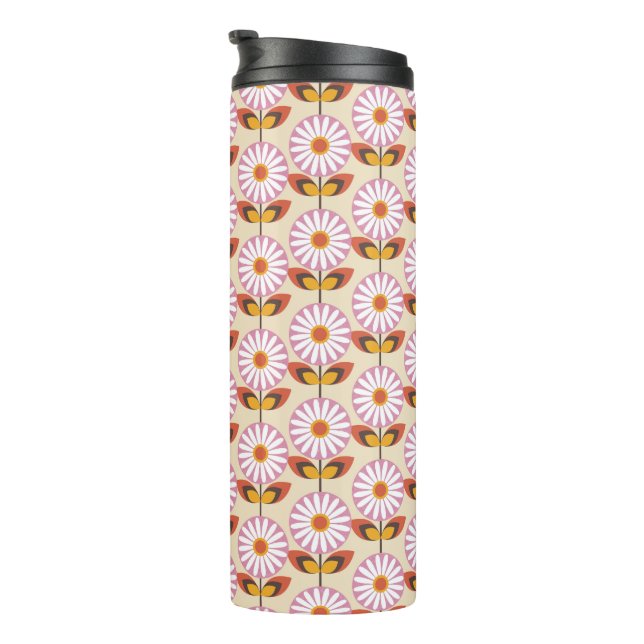 Field of Daisies pink  Thermal Tumbler (Rotated Right)