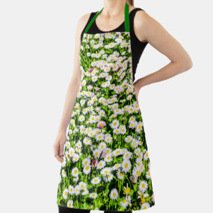 Field Of Daisy Flowers beautiful and funny Apron