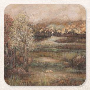 Field of Dreams I Square Paper Coaster