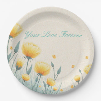 Field of Endless Love Paper Plate