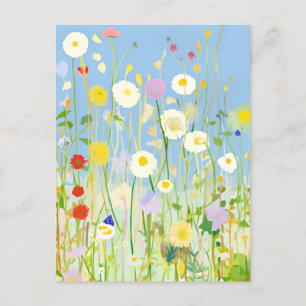 Field of Flowers, A-generated, Postcard