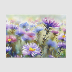 Field of Flowers-Aster (A) Watercolor Tissue Paper
