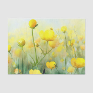 Field of Flowers-Buttercups (A) Watercolor Tissue Paper
