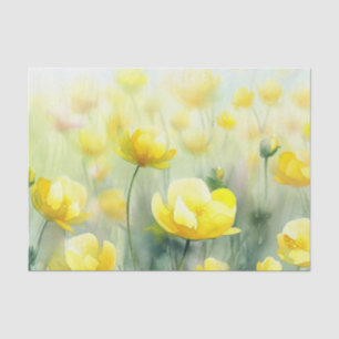 Field of Flowers-Buttercups (D) Watercolor Tissue Paper