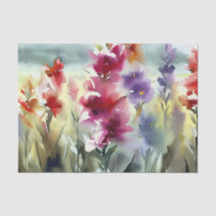 Field of Flowers-Gladiolus (C) Watercolor Tissue Paper