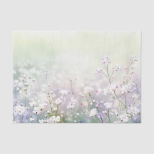 Field of Flowers-Gypsophila (D) Watercolor  Tissue Paper