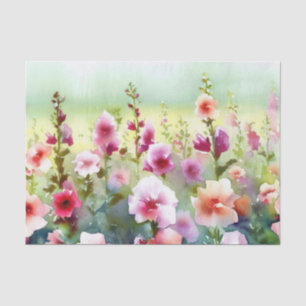 Field of Flowers-Hollyhock (B) Watercolor Tissue Paper