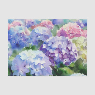Field of Flowers-Hydrangea (A) Watercolor  Tissue Paper