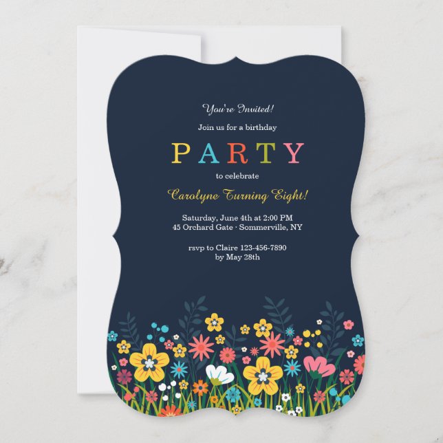 Field of Flowers Invitation (Front)