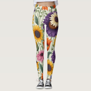 Field of flowers leggings