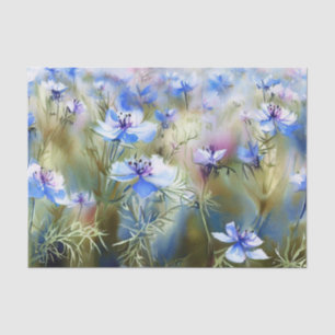 Field of Flowers-Nigella (A) Watercolor  Tissue Paper