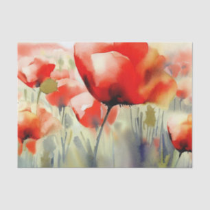Field of Flowers-Poppy (A) Watercolor Tissue Paper